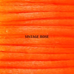 Шнур атласный, 1 мм. Оранжевый Неон - фото 10285