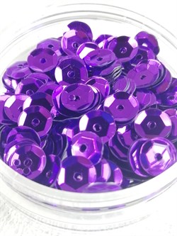 Пайетки граненые 6 мм,Металлик, Фиолетовый, 3 гр./уп. - фото 16036