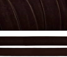 Лента бархатная, цвет № 72-коричневый.Ширина 20 мм  (1метр) - фото 17734
