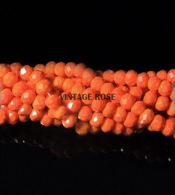 Граненые бусины, ярко-апельсиновый, 3 мм, Чехия - фото 9402
