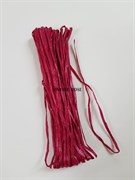 Рафия для вышивки, св. бордовый с блеском 5 мм ширина. Индия