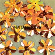 Пайетки фантазийные 20 мм, Nandita #5931, Желтый. цветок, Индия