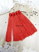 Вискозные кисточки для сережек 12 см, красные (Красный)