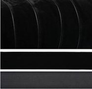 Лента бархатная, цвет № 03-черный,ширина10-38 мм  (1метр)