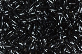 Бисер стеклярус АСТРА 5мм непрозрачный/крученый черный (М-49Т), 20г