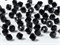 Граненая бусина, биконус, черный джет - фото 16080